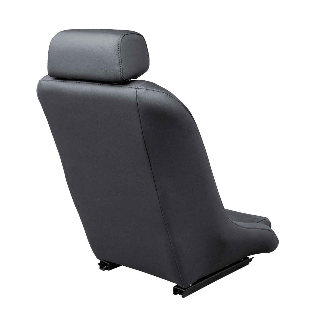 Simoni Universal Pair x2 Classic Retro Vintage Black Car Bucket Seats + slides