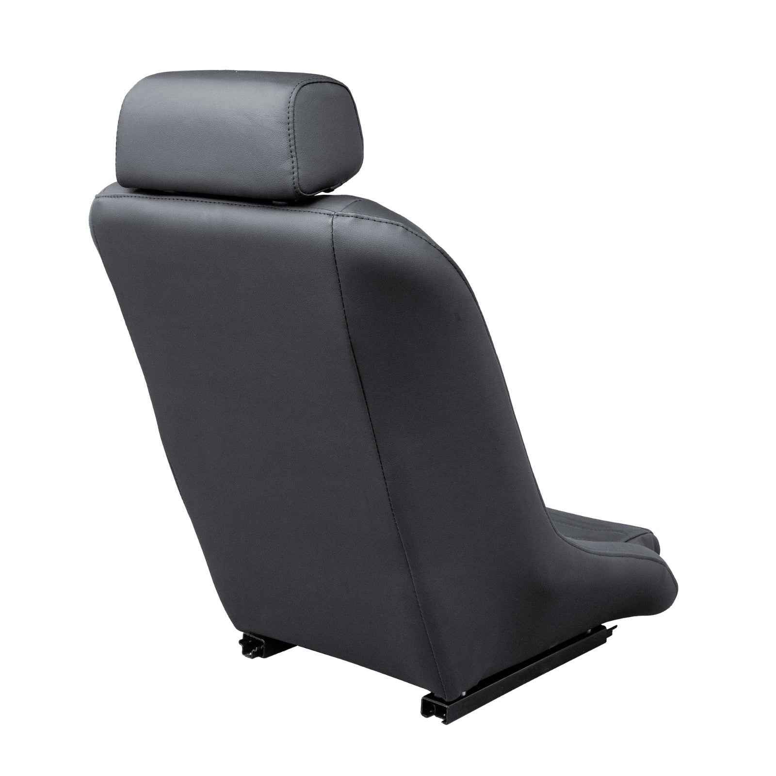 Simoni Universal Pair x2 Classic Retro Vintage Black Car Bucket Seats + slides