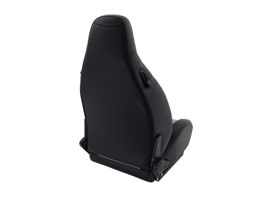 DTK Pair Universal Aftermaket PORSCHE Style Bucket Seats black textile slides