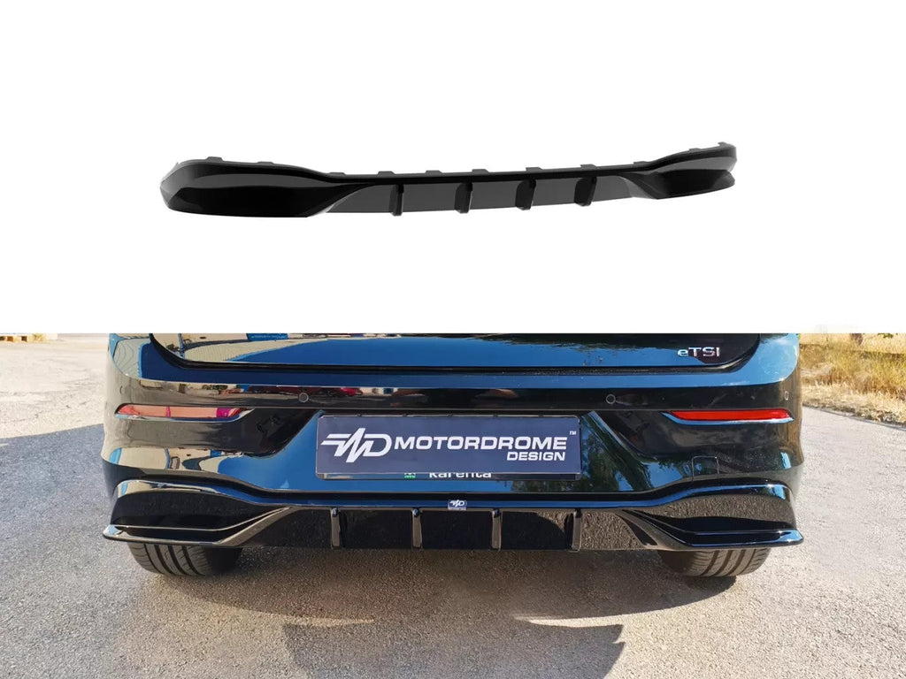 Motordrome Design Rear Bumper Diffuser VW Golf Mk8 + Facelift 19+ Gloss Blk