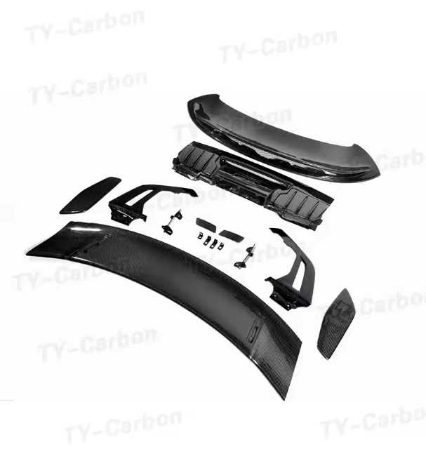 Porsche 911 992 Carrera GT-3 Style 19-23 Big High Rear Wing Spoiler FRP Black