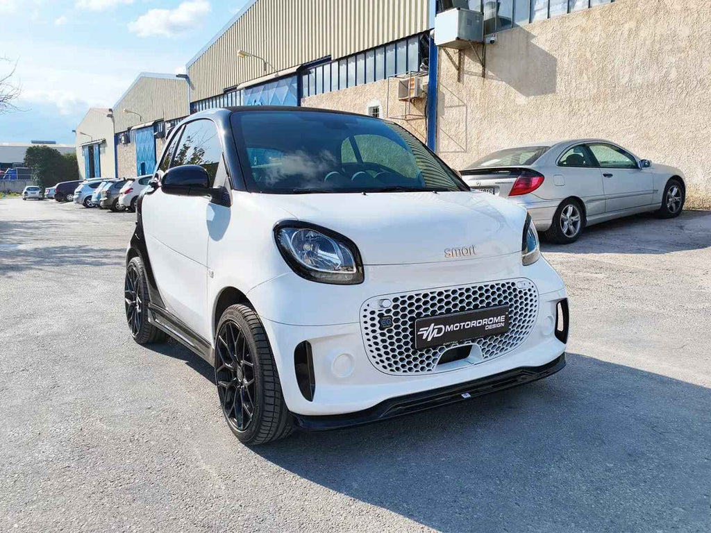 Motordrome Design Front Splitter Styling Body Smart 453 EQ Fortwo Black Gloss
