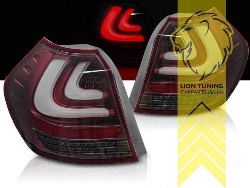 LTG Pair LED Rear Lights Tail Lamps BMW 1 Series E87 03-07 Red Smoke LHD