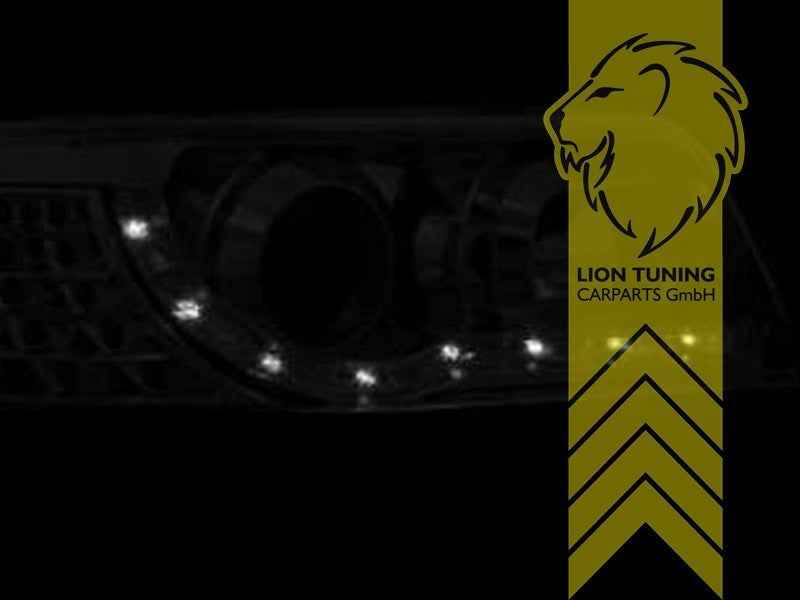 LTG Pair LED DRL Halo Lightbar Headlights Audi A4 B5 8D Sedan Avant FL black LHD