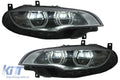 KT Pair LED DRL Headlights  Xenon Angel Eyes 3D Dual Halo BMW X6 E71 08-12 LHD