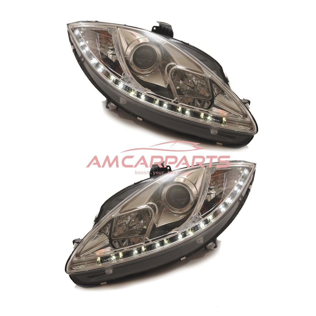 AMCP Pair LED Halo Headlights SEAT ALTEA 5P1 LEON 1P1 TOLEDO 3 5P2 05-08 LHD