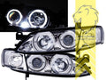 LT Pair LED Halogen Halo Ring Headlights Opel Vectra B 95-98 sedan caravan LHD
