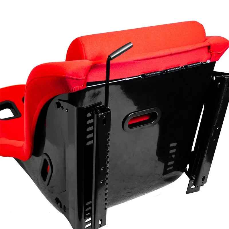 ATST x1 RR Universal Fixed Hard Back Bucket Seat Red HD Textile Fabric + slides