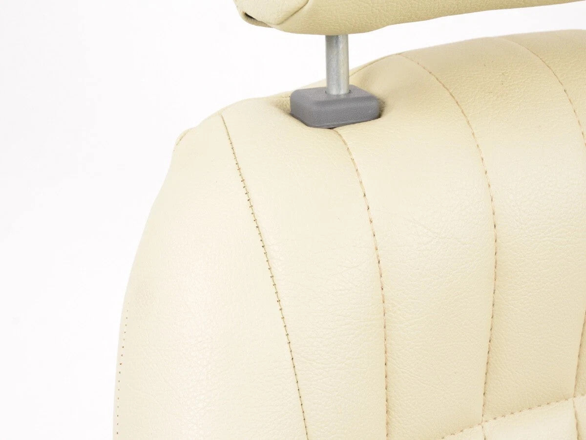 FKA Pair Beige Cream Ivory Bucket Seats Headrests Classic Car Retro Kit Vintage