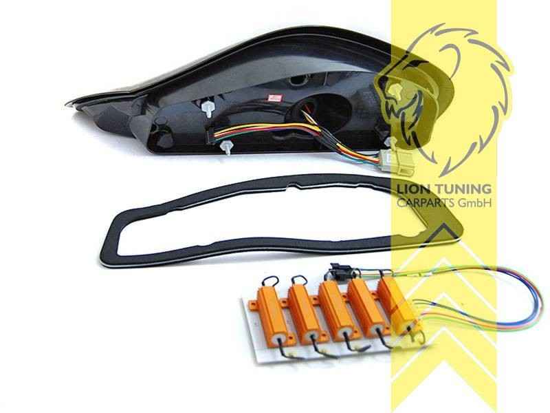 LTG Pair LED Dyna Rear Lights Tail Lamps Porsche Boxster 986 96-04 Black LHD RHD