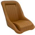 Auto-Style x1 Classic Car Retro Kit Sports Fixed Back Bucket Seat Beige PVC inc slides