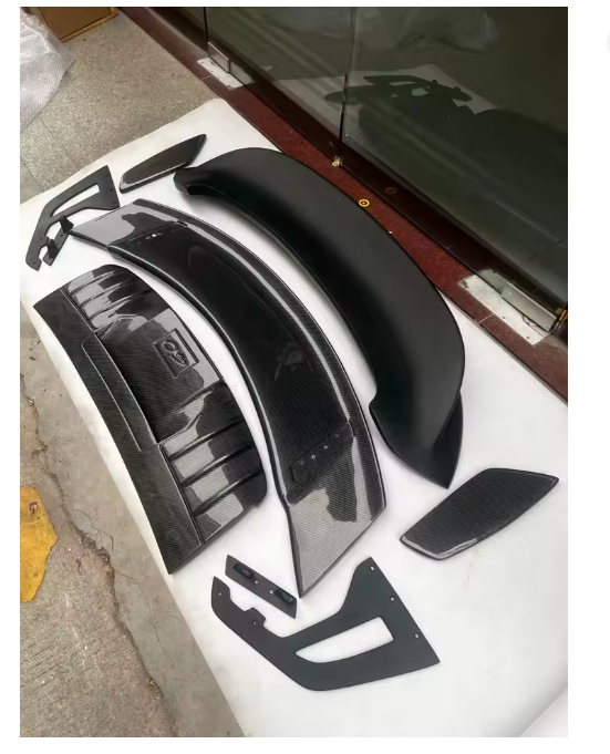 Porsche 911 992 Carrera GT-3 Style 19-23 Big High Rear Wing Spoiler FRP Black