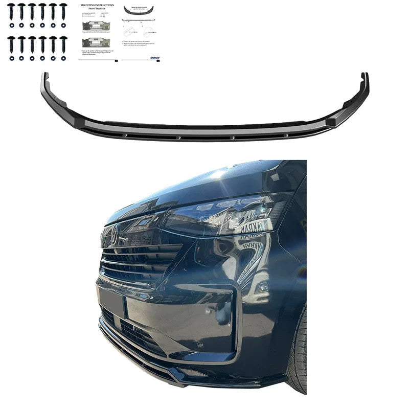 OW Front Bumper Splitter VW Transporter T7 24+ ABS Gloss Black