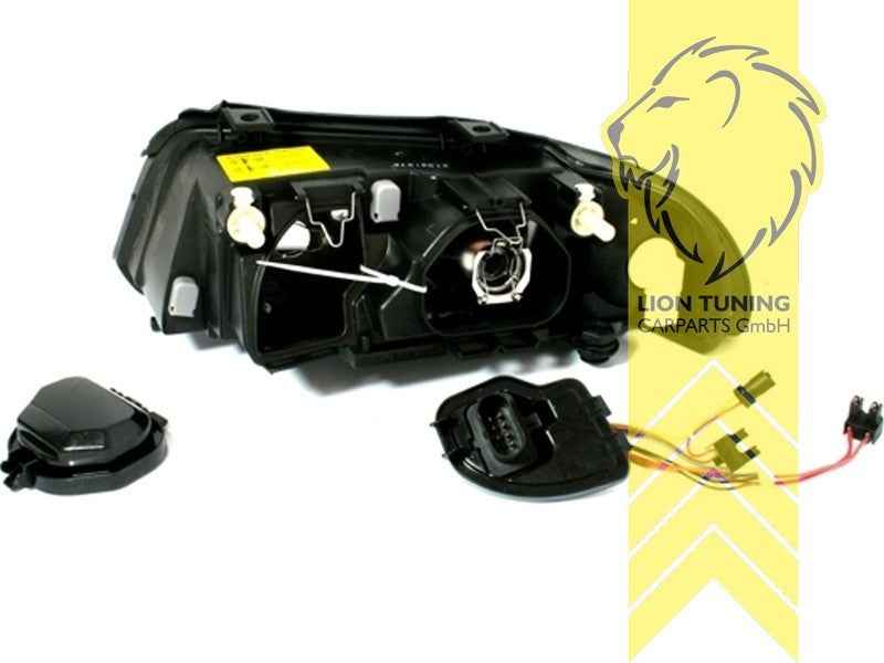 LTG Halogen Headlights Audi A4 B5 8D sedan Avant facelift 94-01 Black RHD LHD
