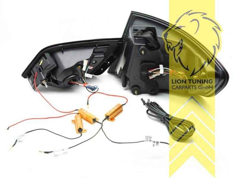 LTG Pair LED Rear Lights Tail Lamp BMW 5 Series F10 Sedan M5 S63 10-17 Black LHD