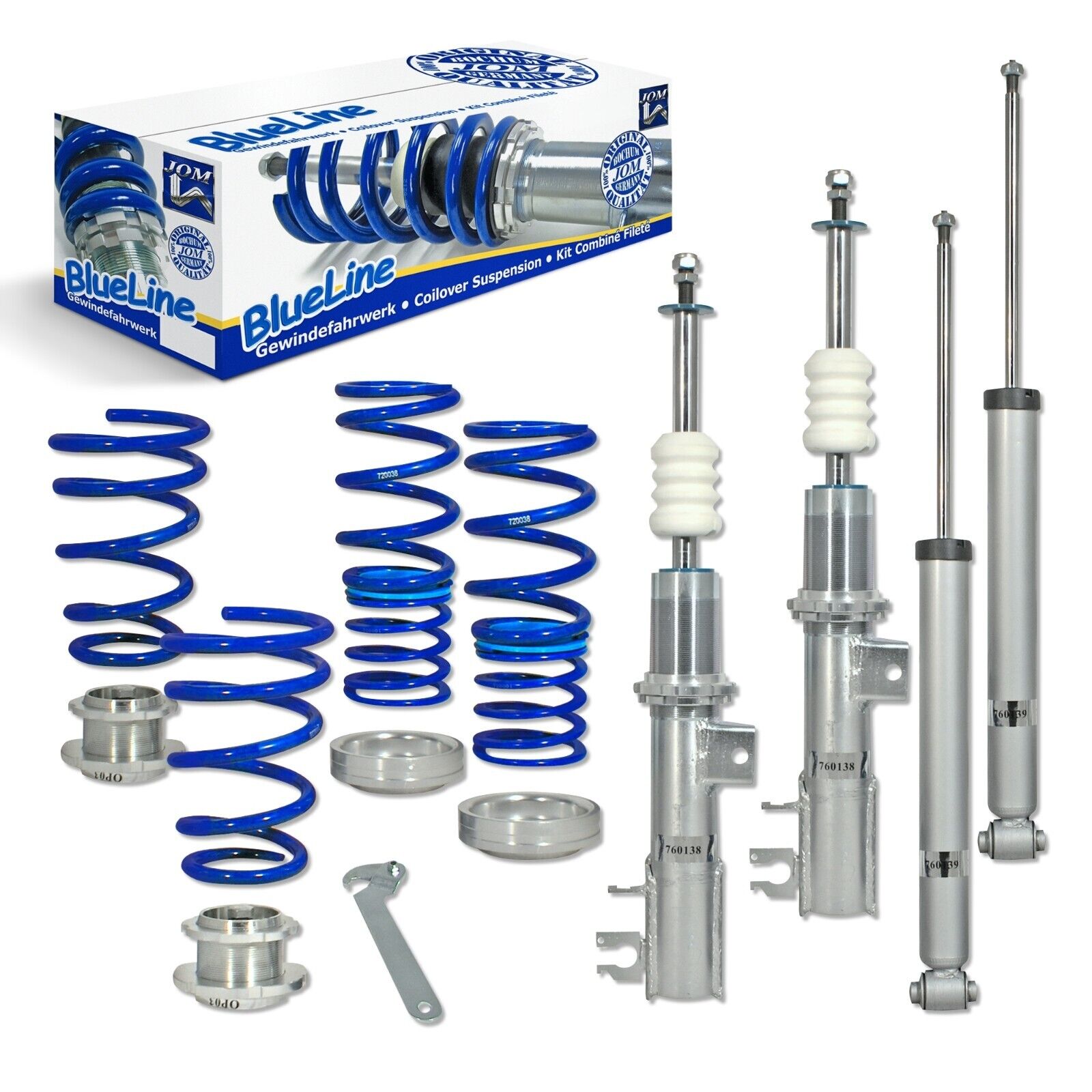 JOM Blueline Lowering Coilovers Kit Alfa Romeo MiTo 1.4 Turbo 1.3 JTDm 1.6 JTD 08+ MITO Turbo TJet Bi-Fuel Multijet TwinAir