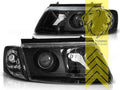 LTG Pair LED DRL Headlights VW Passat 3B sedan Variant black LHD