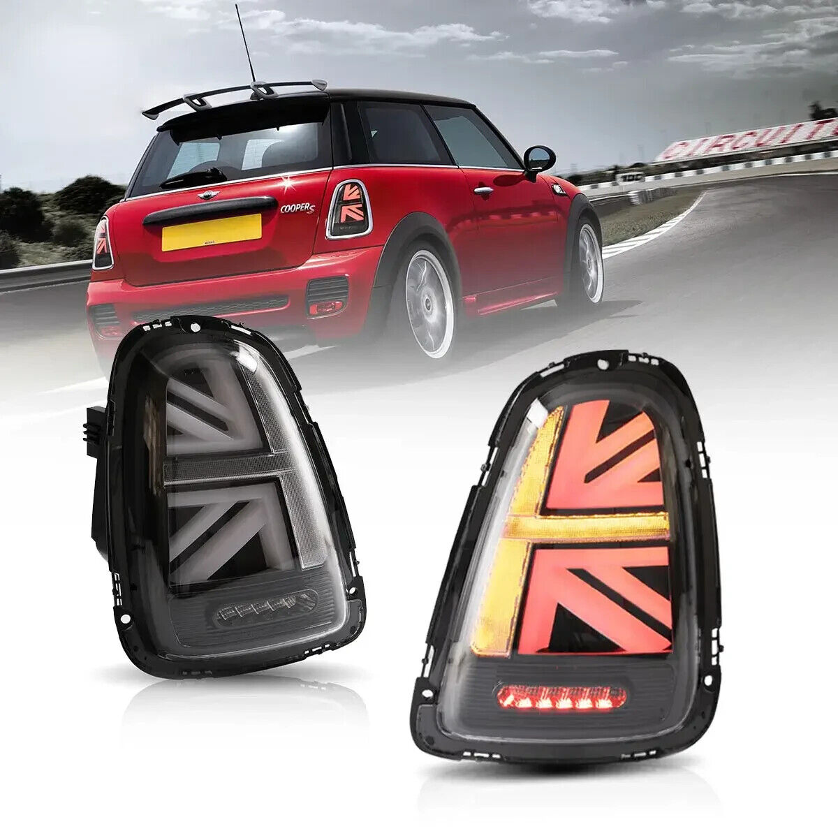VLAND 07-15 Mini R Series 2 MK2 R56 R57 R58 R59 LED Lightbar Rear Lights DYNAMIC Tail Lamps