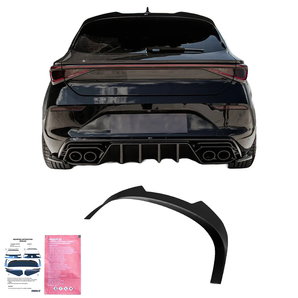 OW Rear Roof Spoiler Wing Seat CUPRA Leon 2020+ ABS Gloss Black