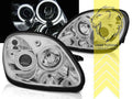 LTG Pair CCFL Angel Eyes Halo Headlights Mercedes SLK R170 96-04 Chrome LHD