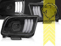 LTG Pair LED Halo DRL Headlights Ford Mustang V Gen 1 04-09 Black EXPORT ONLY