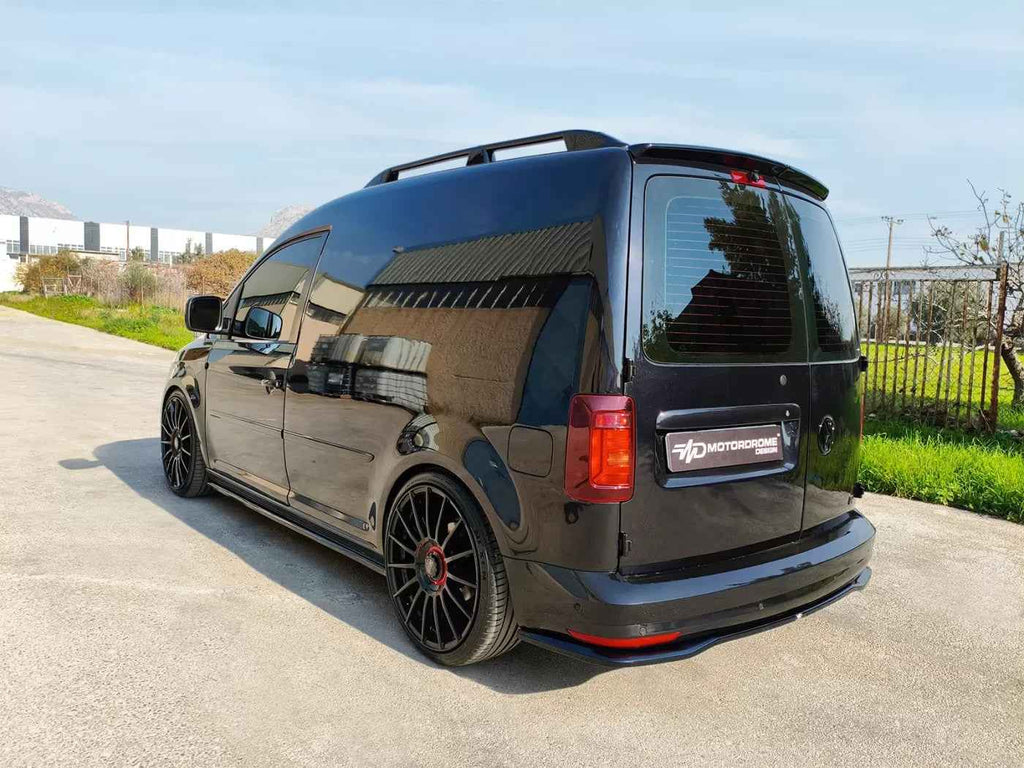 Motordrome Side Skirts Extensions Styling Body Kit Caddy Mk4 15-21 Glossy Black