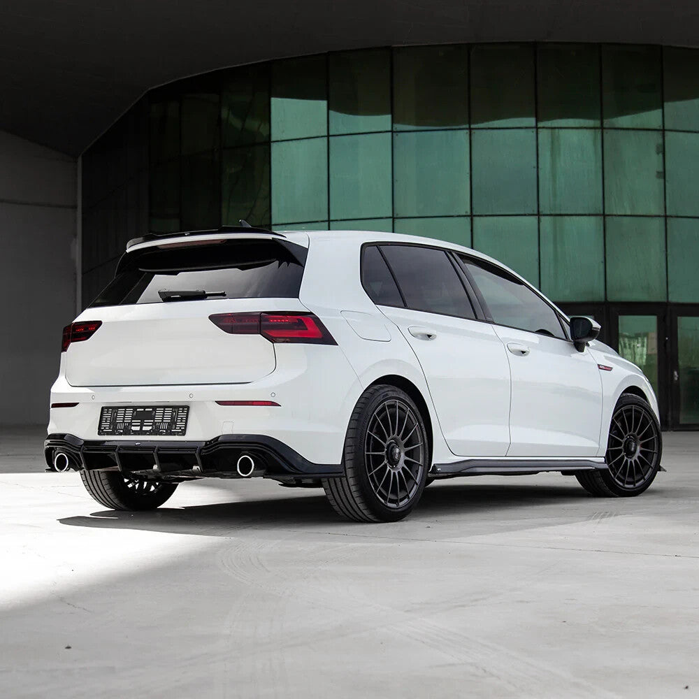 OW Rear Diffuser Valance VW Golf MK 8 GTI / R-Line 2020+ Gloss Black ABS