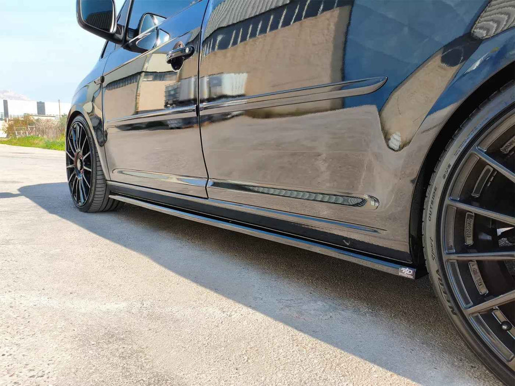 Motordrome Side Skirts Extensions Styling Body Kit Caddy Mk4 15-21 Glossy Black