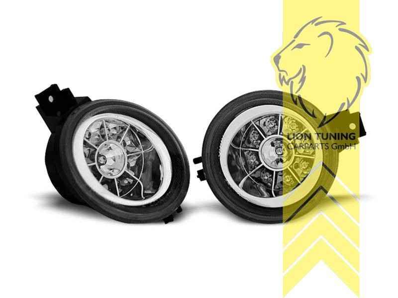 LTG Pair LED Halo DRL Front indicators for VW Lupo 6X chrome 98-05 EXPORT ONLY