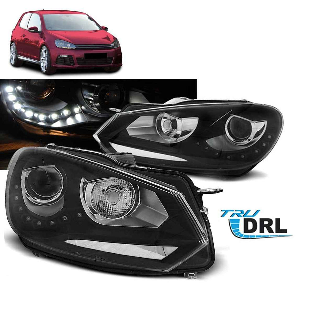 AMCP Pair LED Halo Ring Headlights VW Golf 6 08-12 LHD