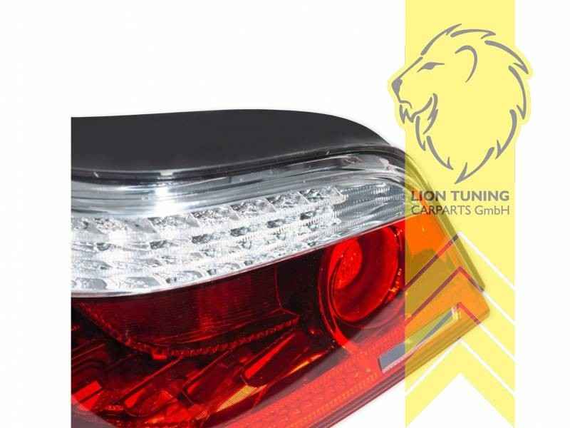 LTG Pair LED Rear Lights Tail Lamps BMW E60 S85 M5 LCI 07+ red white chrome LHD