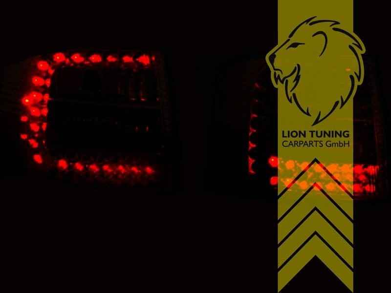 LTG Pair LED Rear Lights Tail Lamps Audi A6 C5 4B Avant 97-05 black red LHD