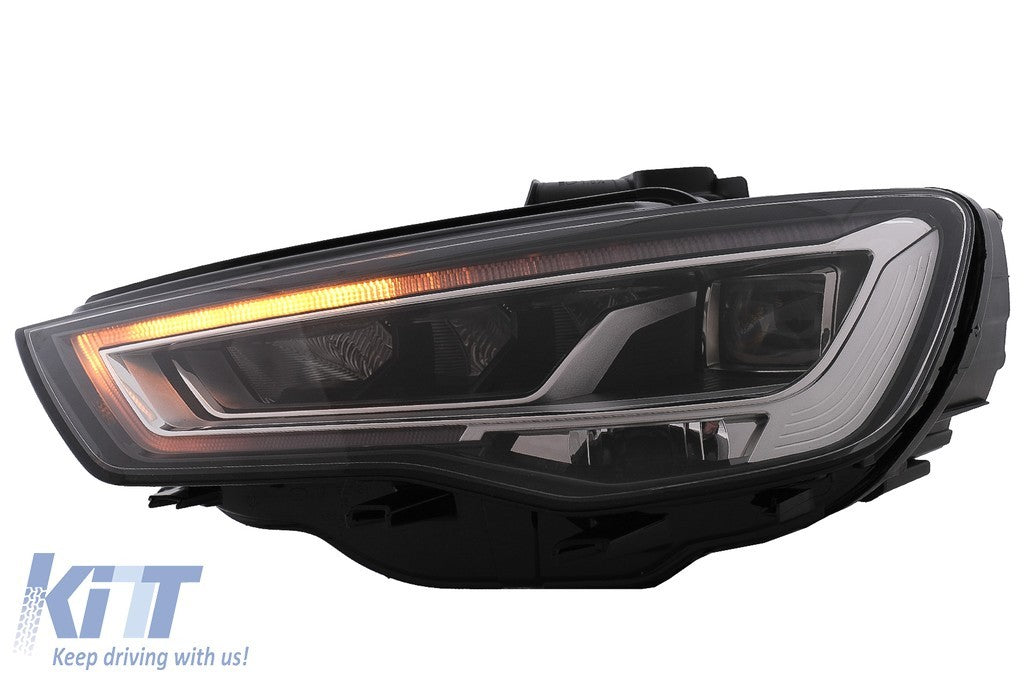 KT LUXE Pair Full LED DRL Seq Dyna Headlights Audi A3 8V Pre-Facelift 13-16 LHD