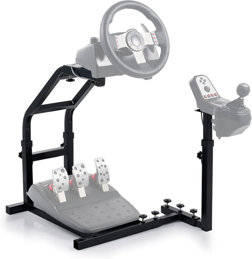 Driving Sim Racing Wheel Stand Frame for Steering Wheel & Pedals + Gear Shifter