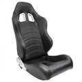 Auto-Style x1 Universal Carbon Fibre Weave Bucket Seat Black Synthetic leather +slides