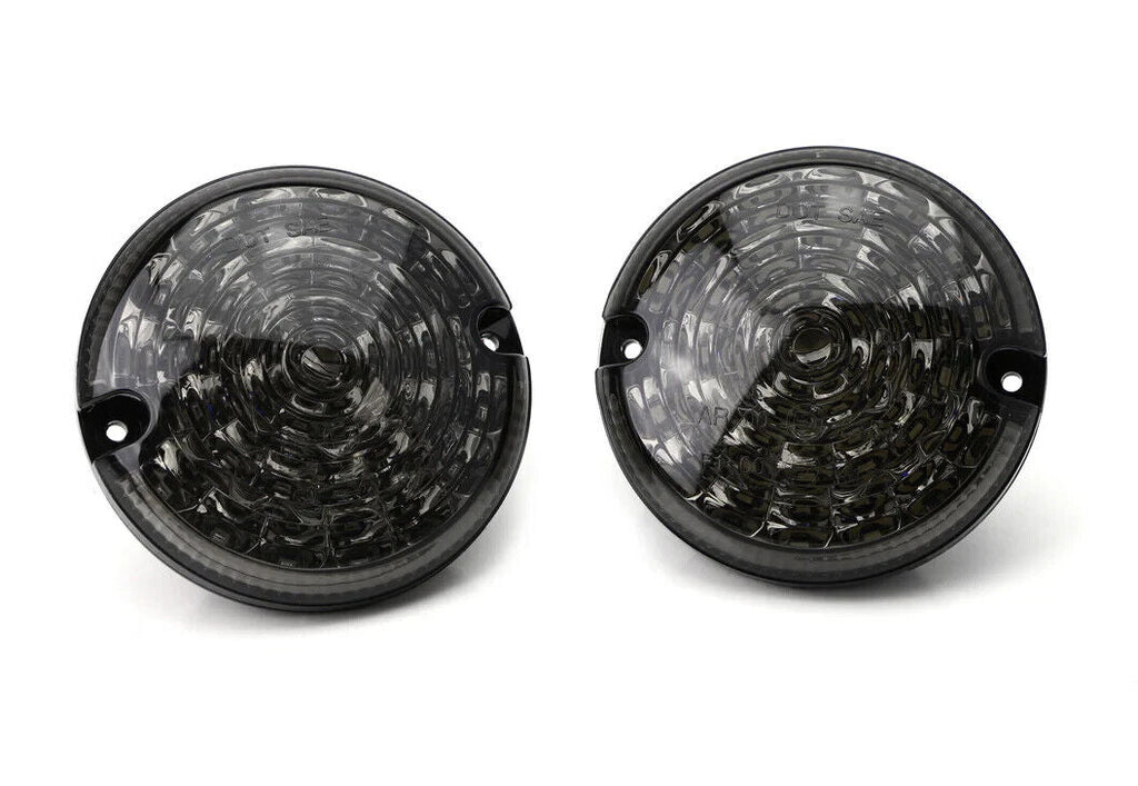 95mm NAS Rear LED Lamp Rear Lights Smoked Lens Kit Black Land Rover Defender LD