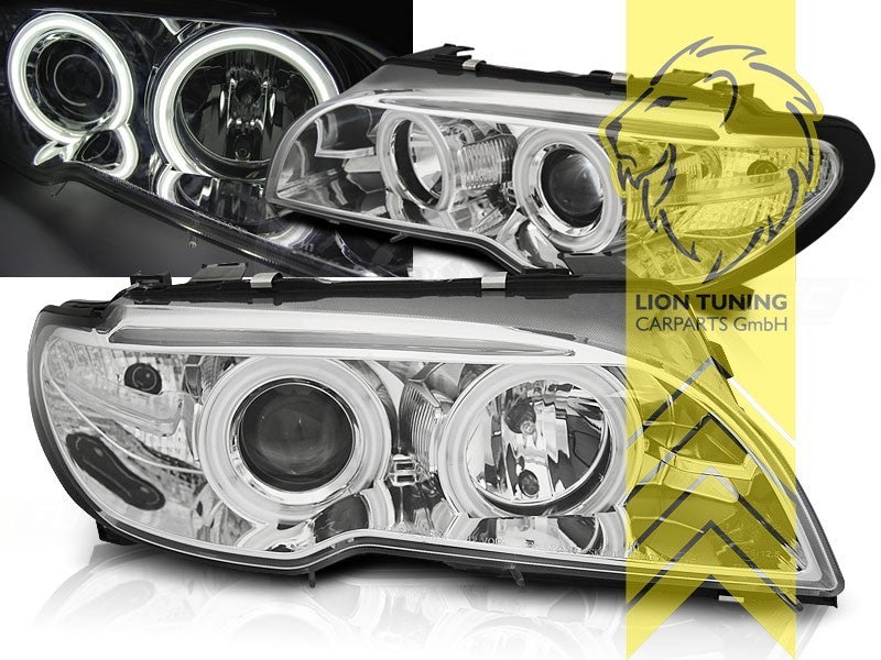 LTG LED DRL XENON HID Headlights BMW E46 FL LCI 03-07 Coupe Cabrio Chrome LHD