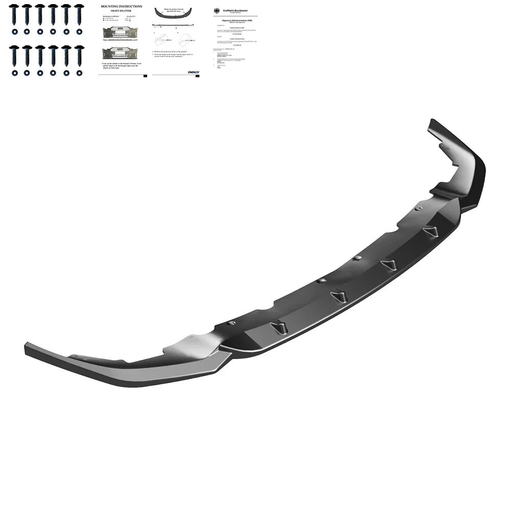 OW Front Bumper Lip Splitter BMW 1 Series F40 M-Pack M135i 19-24 Gloss Black