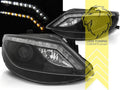 LTG Pair LED DRL Lightbar Headlights Seat Ibiza 6J IV 6J5 08-12 Black LHD