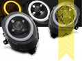 LT 2026 LED DRL Lightbar Halo Ring Headlights Mini F55 F56 F57 JCW Black LHD