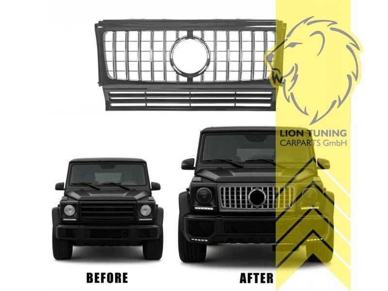 LTG radiator grille Mercedes W463 W461 W463 G-Class 89-12 Black V4 ABS