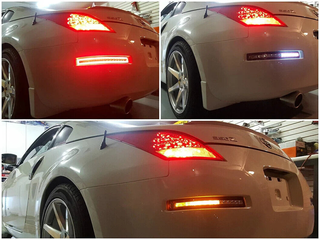 LED Rear Lights Smoked Lens Rear Turn Indi Brake Backup Reverse Lamps 03-09 350Z