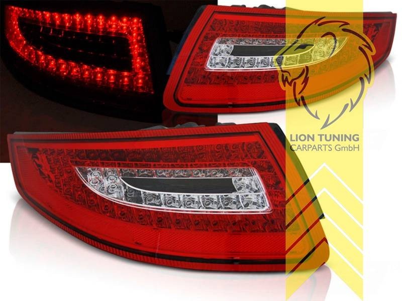 LTG Pair LED Lightbar Rear Lights Lamps Porsche 911 997 04-08 Red LHD