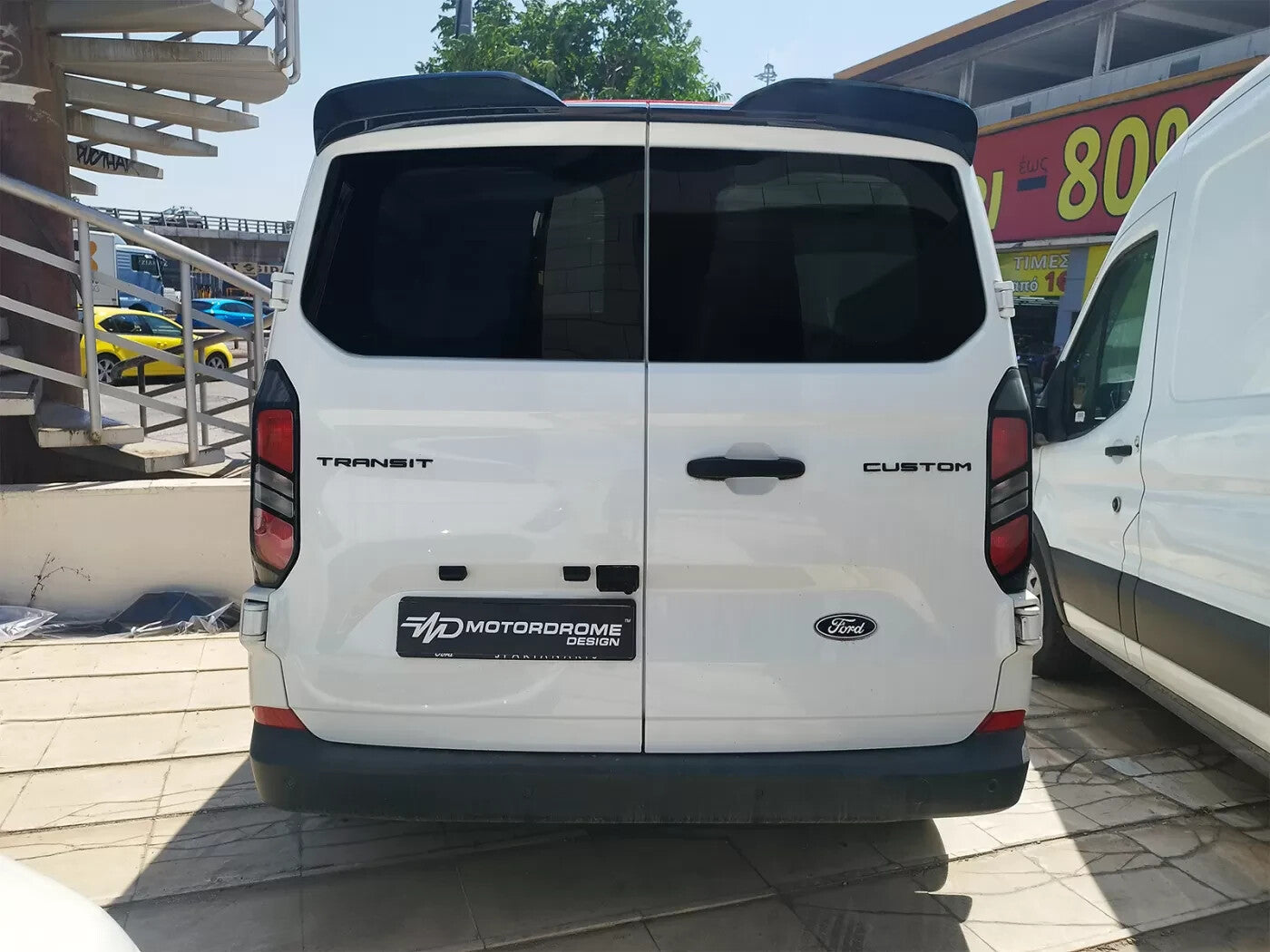 Motordrome Rear Wing Spoiler Barn Doors Ford Transit Custom Mk2 / VW T7