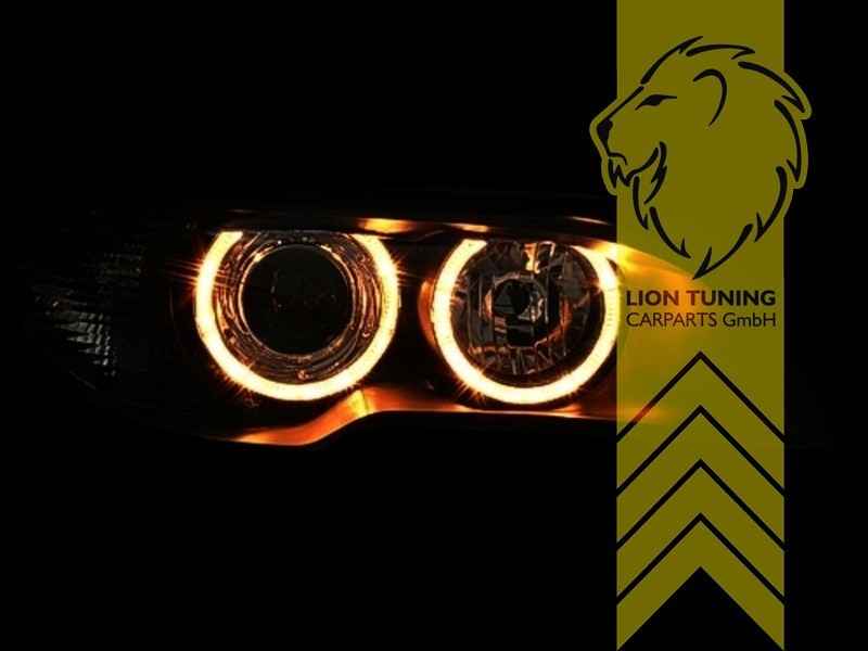 LTG DEPO Pair LED Halo Headlights BMW E46 Coupe Cabrio FL 03-07 black RHD / LHD