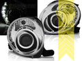 LTG Pair LED DRL Halo Headlights Fiat 500 312 595 695 07-15 Abarth chrome LHD
