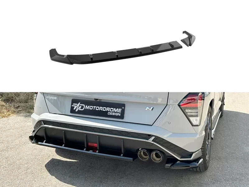 Motordrome Rear Splitter Diffuser Hyundai Kona N-Line Mk2 Glass Black