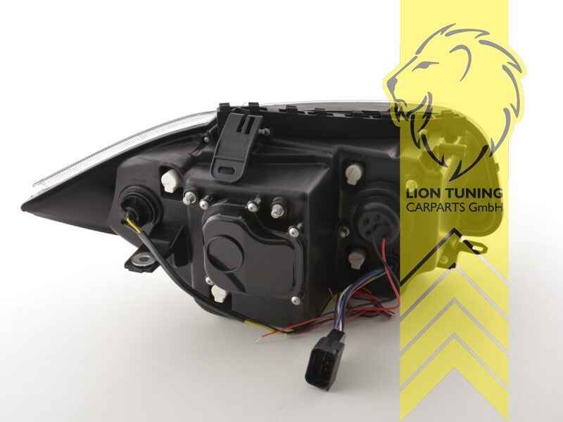 LT Pair LED DRL Halo Ring Eye Headlights BMW 1-Series E81 E87 03-12 Black LHD