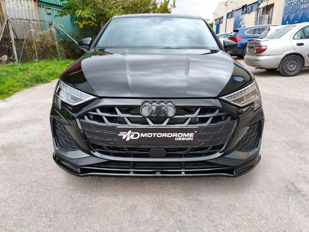 MTD Front Bumper Splitter Audi S3 / A3 S-Line 8Y Facelift Gloss Black ABS