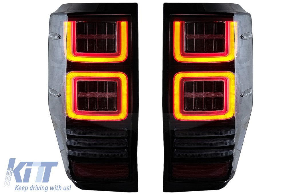 KT Pair LED Sequential Rear Lights Tail Lamps Ford Ranger 12-18 Dynamic LHD